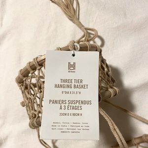 Hanging three tiered basket